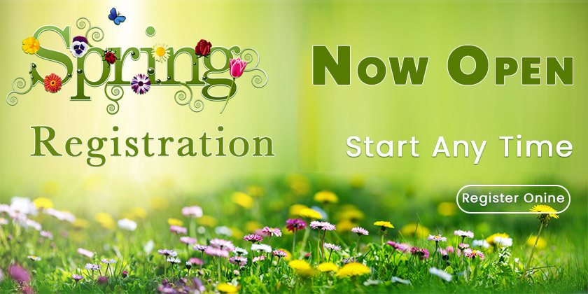 Spring Registration now open